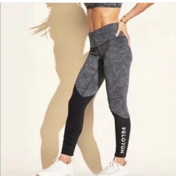 LULULEMON X PELOTON Leggings Speed Wunder Tight Free Spirit Ice Grey Black 8 - Picture 1 of 15